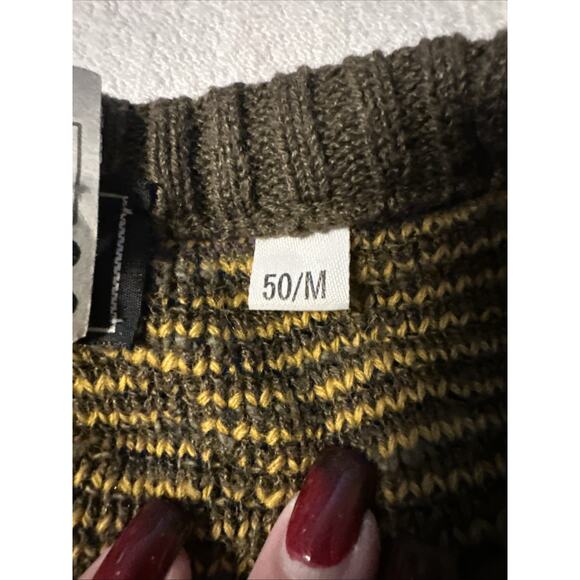 Marco Bandini Vintage Wool Blend 80s 90s Geometric Sweater Size M Purple Gold - Picture 4 of 9